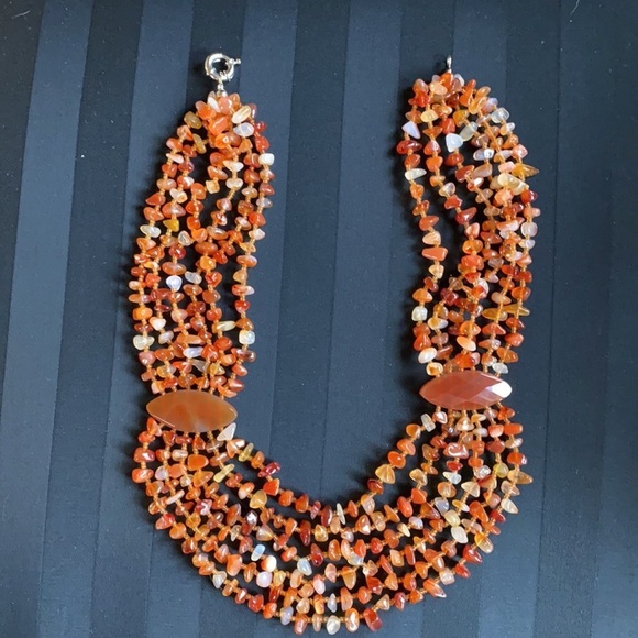 Baltic Amber Multi-Colored Necklace (or) Carnelian Agate - Picture 6 of 15